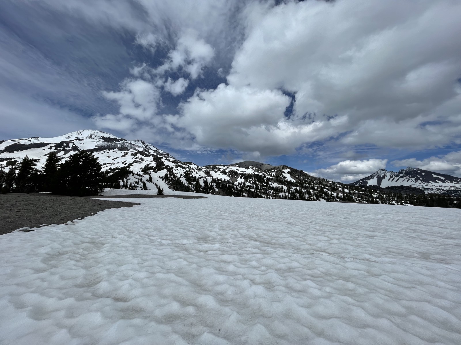 A parting view of South Sister from lower down the trail