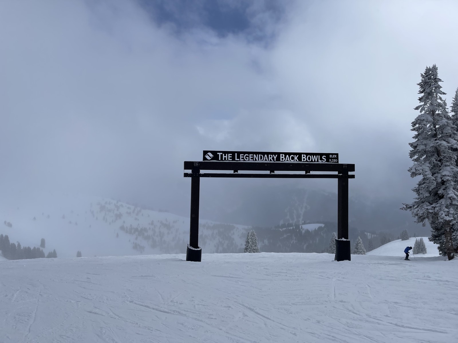 Wide open snow in the back bowls of Vail