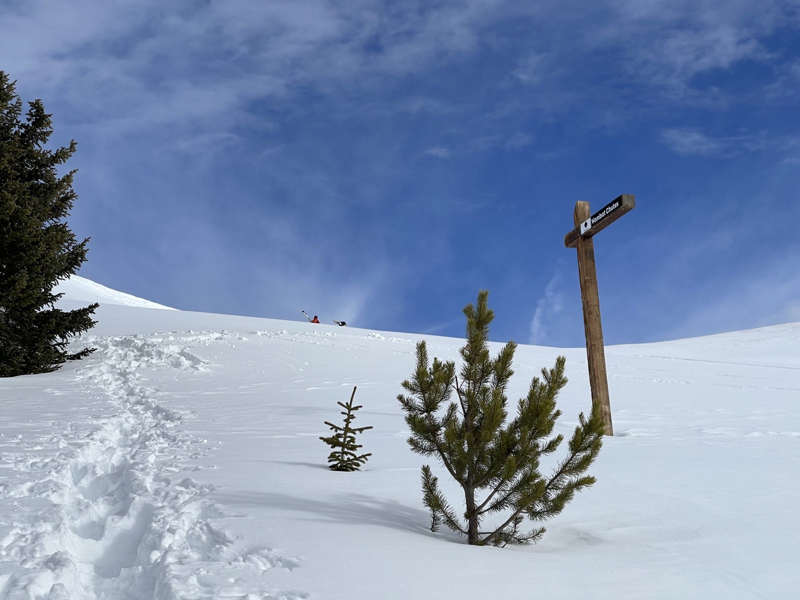 A smooth field of fresh snow without a single track