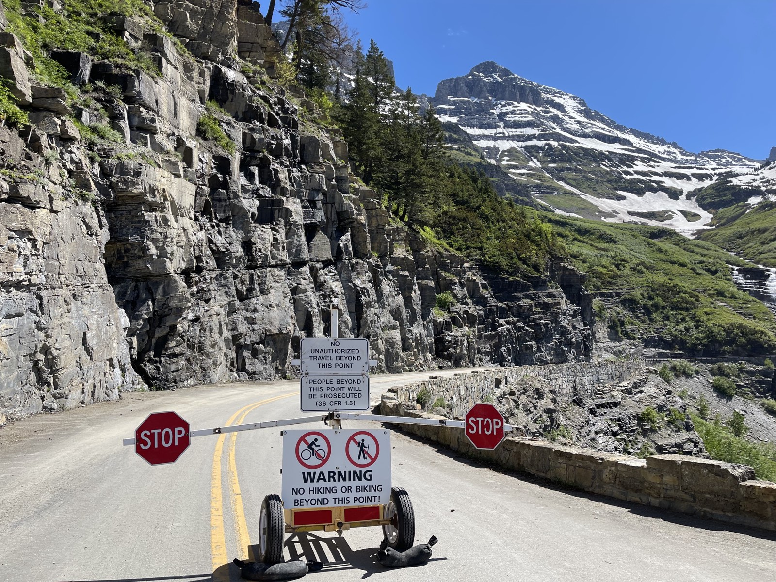 The far end of the ride, where the closed section stops