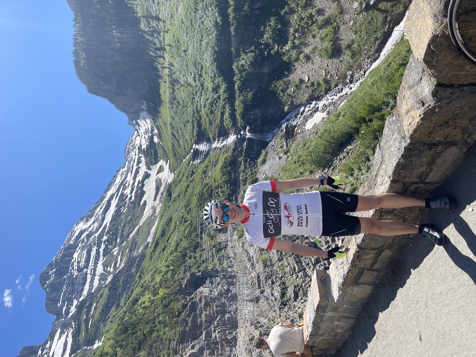 Me with the bike after finishing the climb
