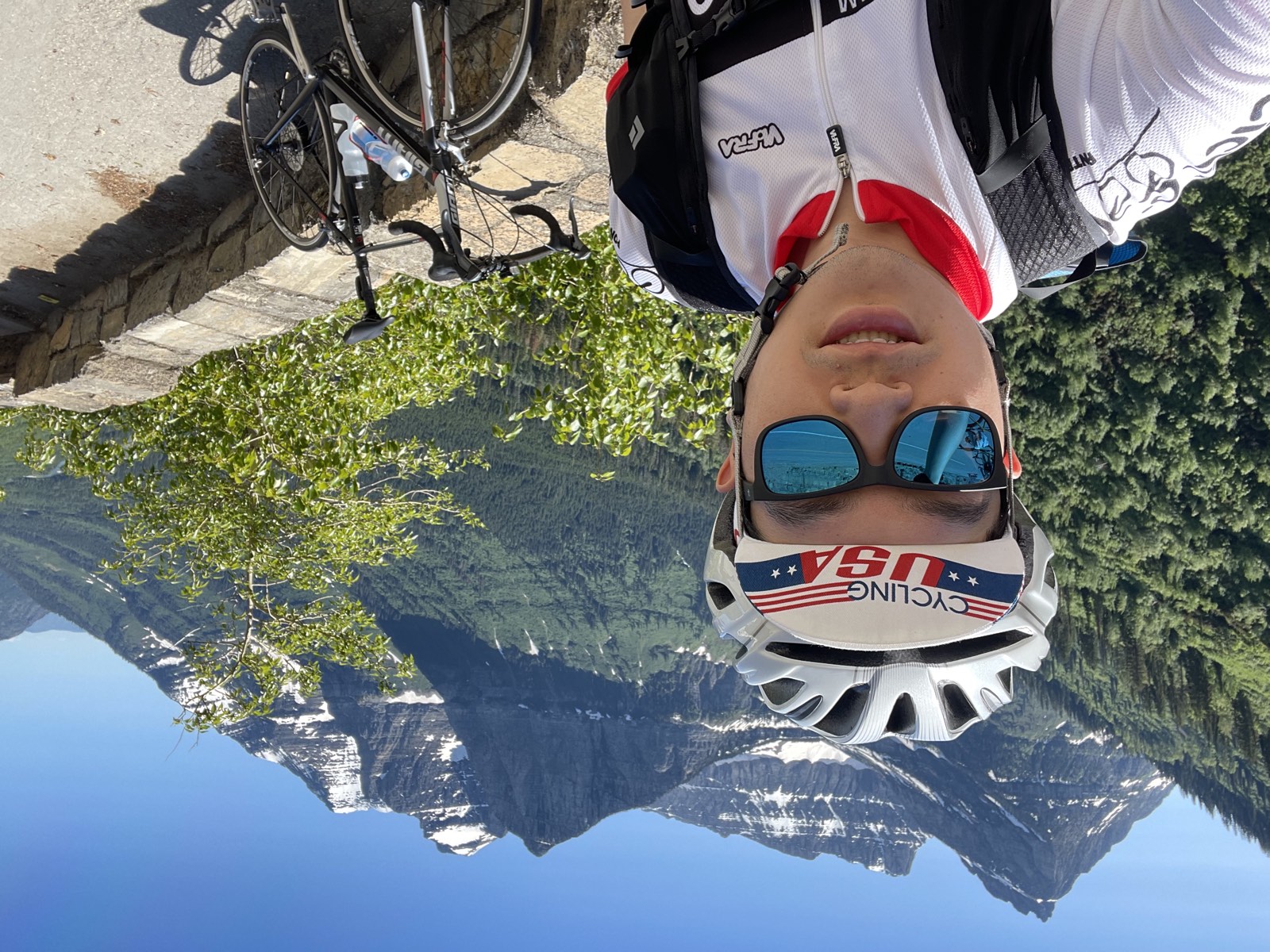 A self-portrait at the high point of the ride