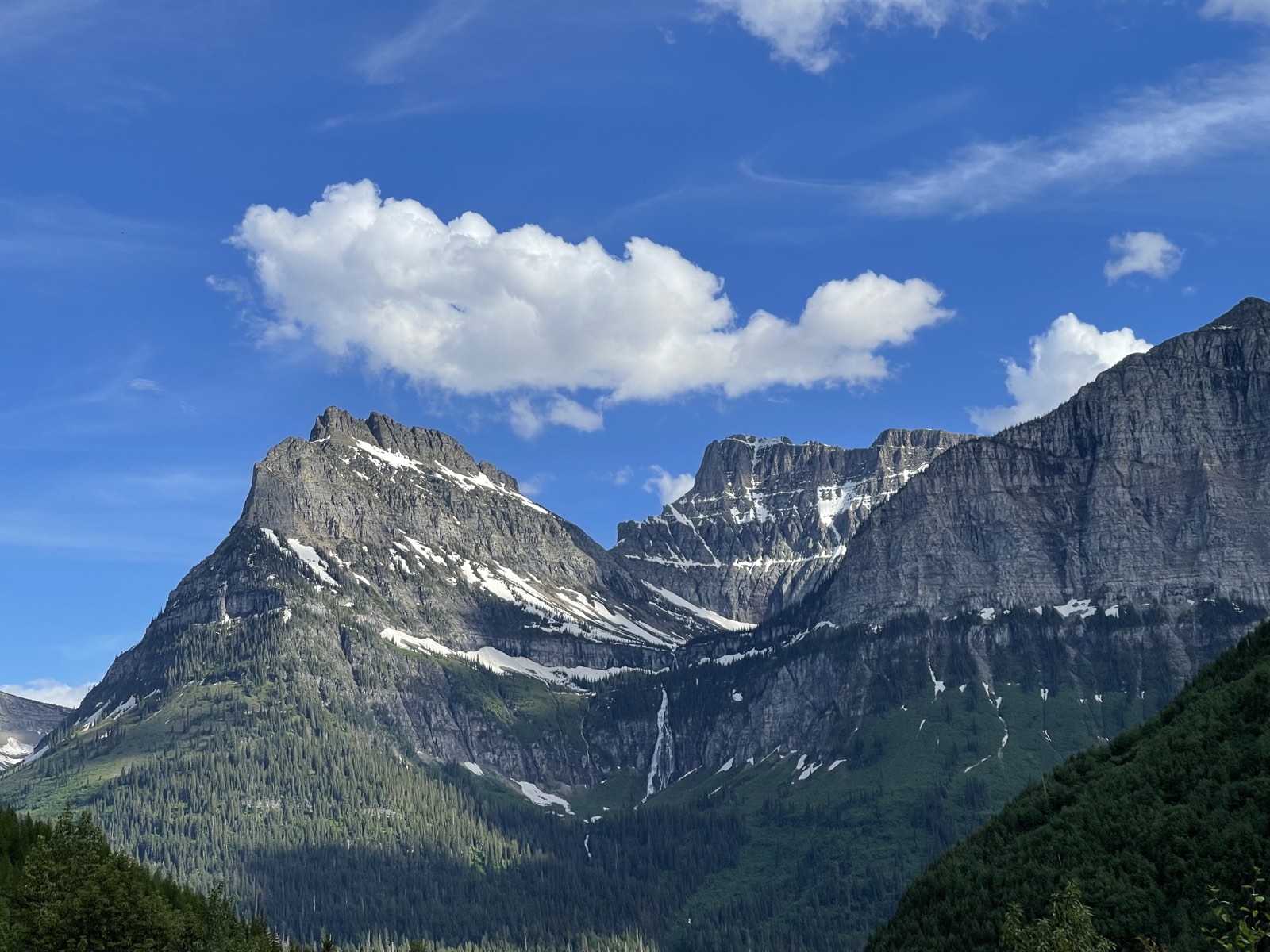 A tighter view of the same rocky summit