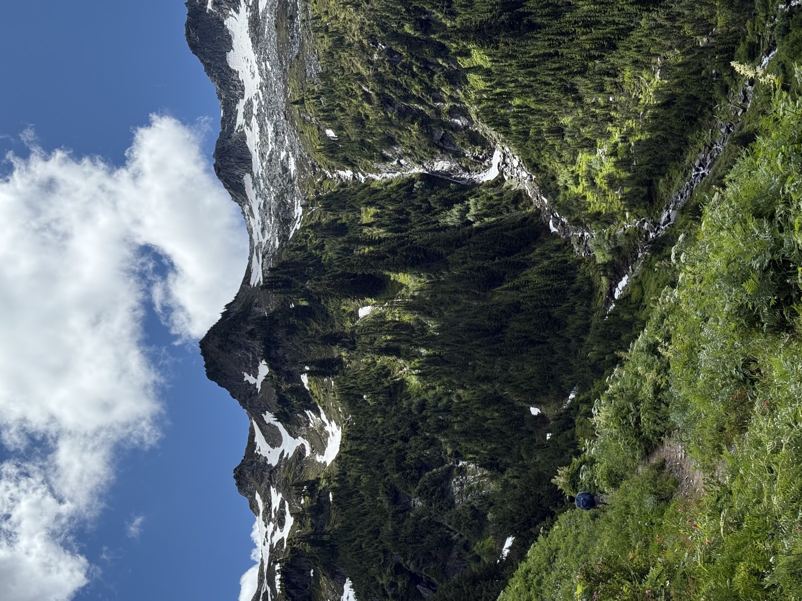 North Cascades peaks already visible low on the route