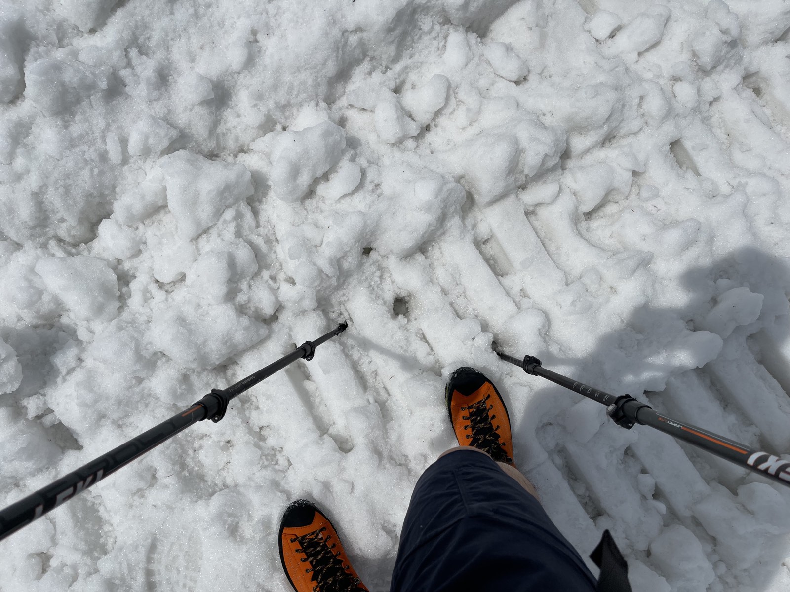 Deep snow covering the slopes of Mount Hood