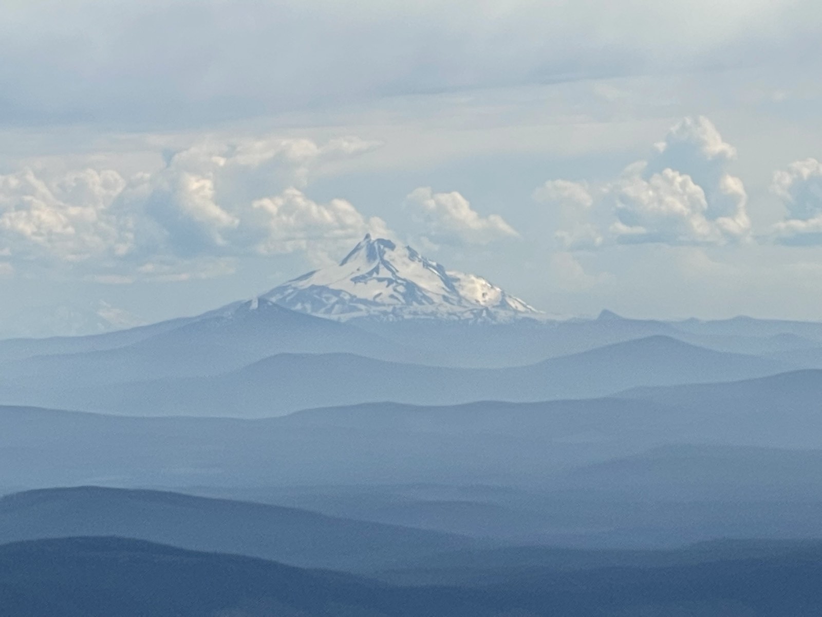 Mount Jefferson on the horizon south of Mount Hood