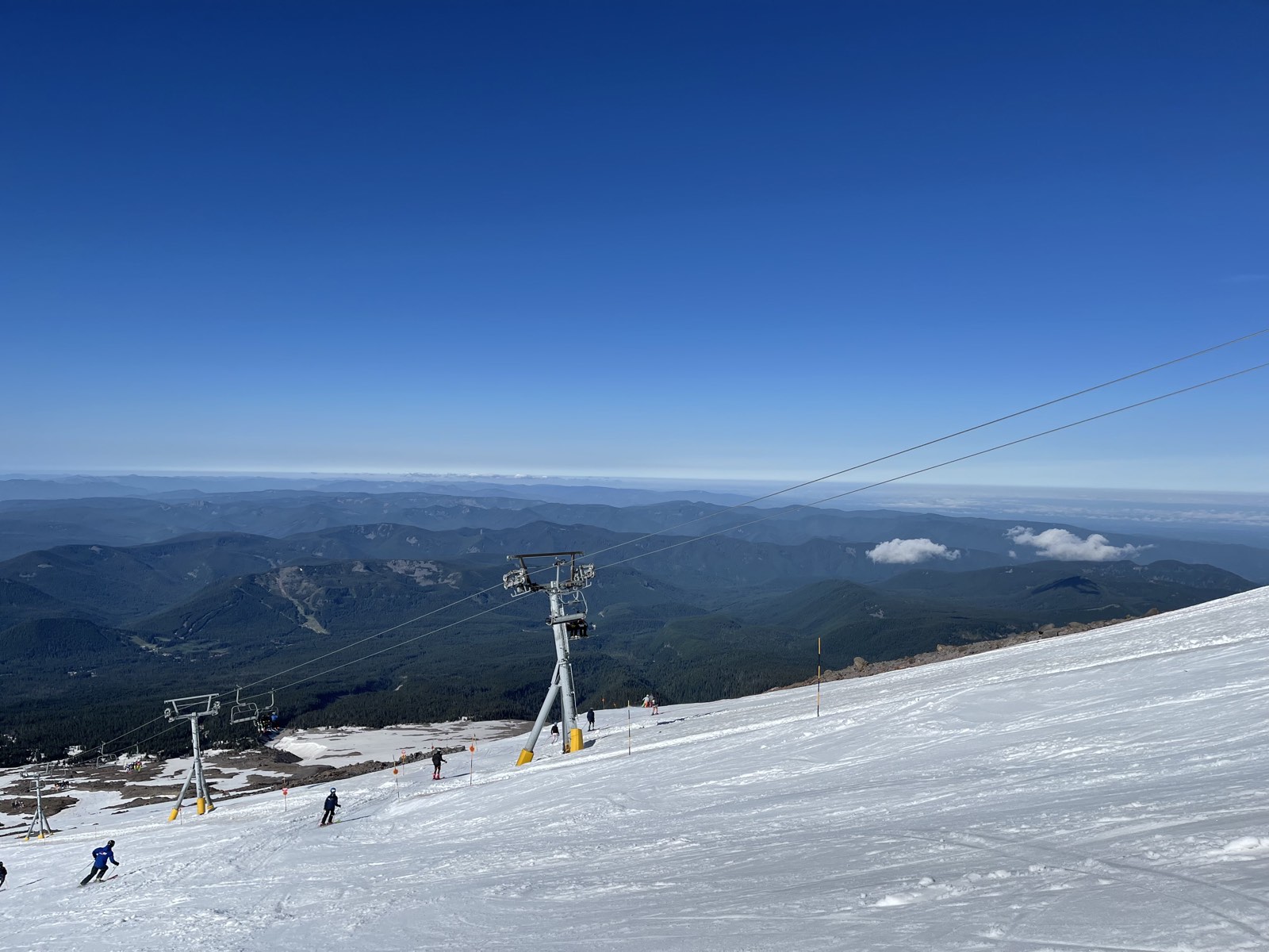 Skis on summer snow at Timberline