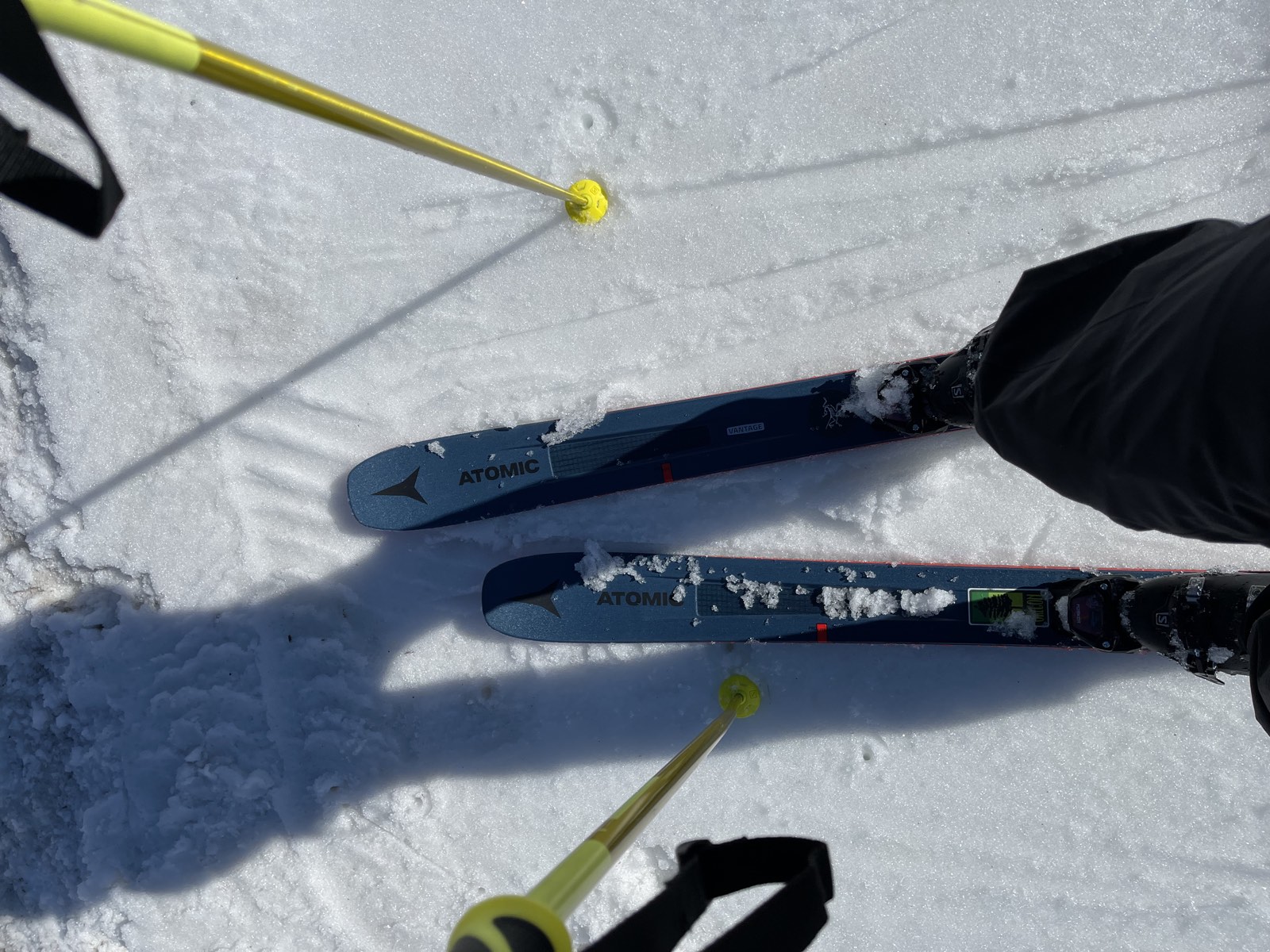 Slushy snow near the bottom of the run