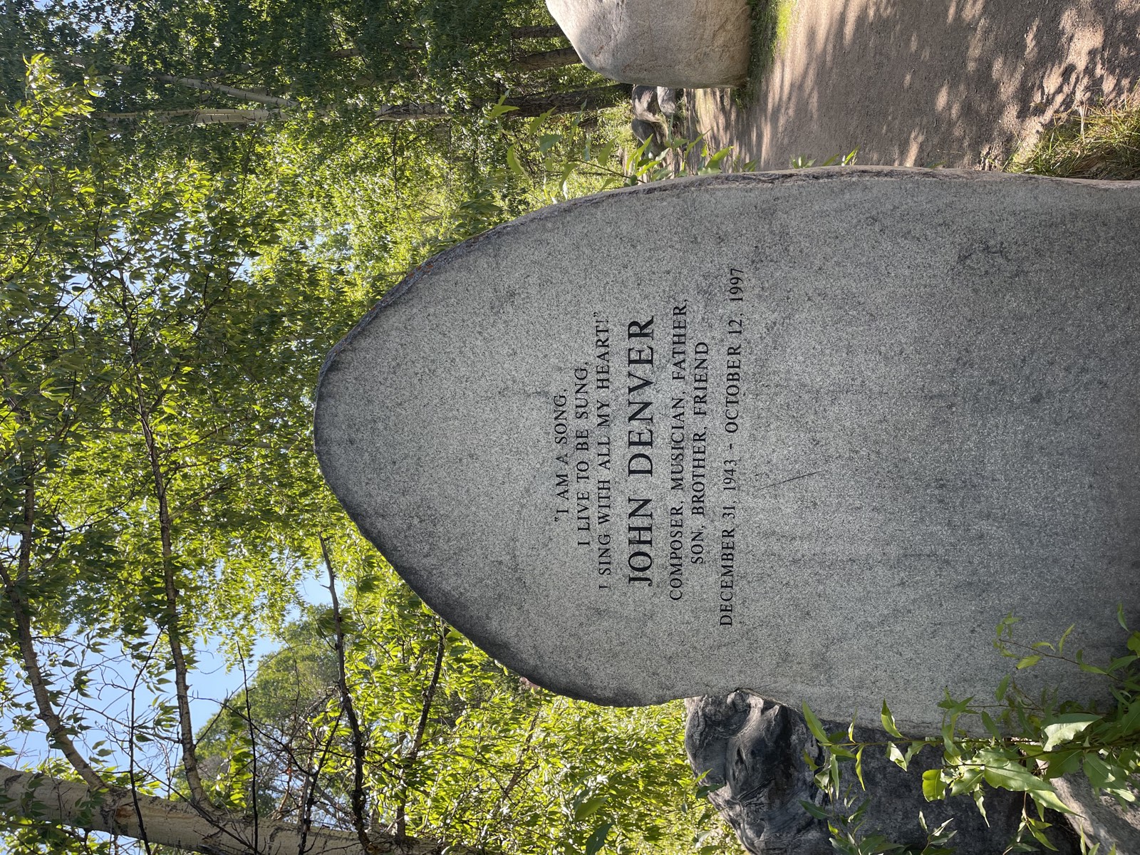 The memorial garden at the John Denver Sanctuary