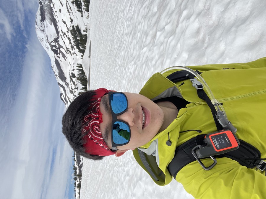 Bruce on a snowy ridge