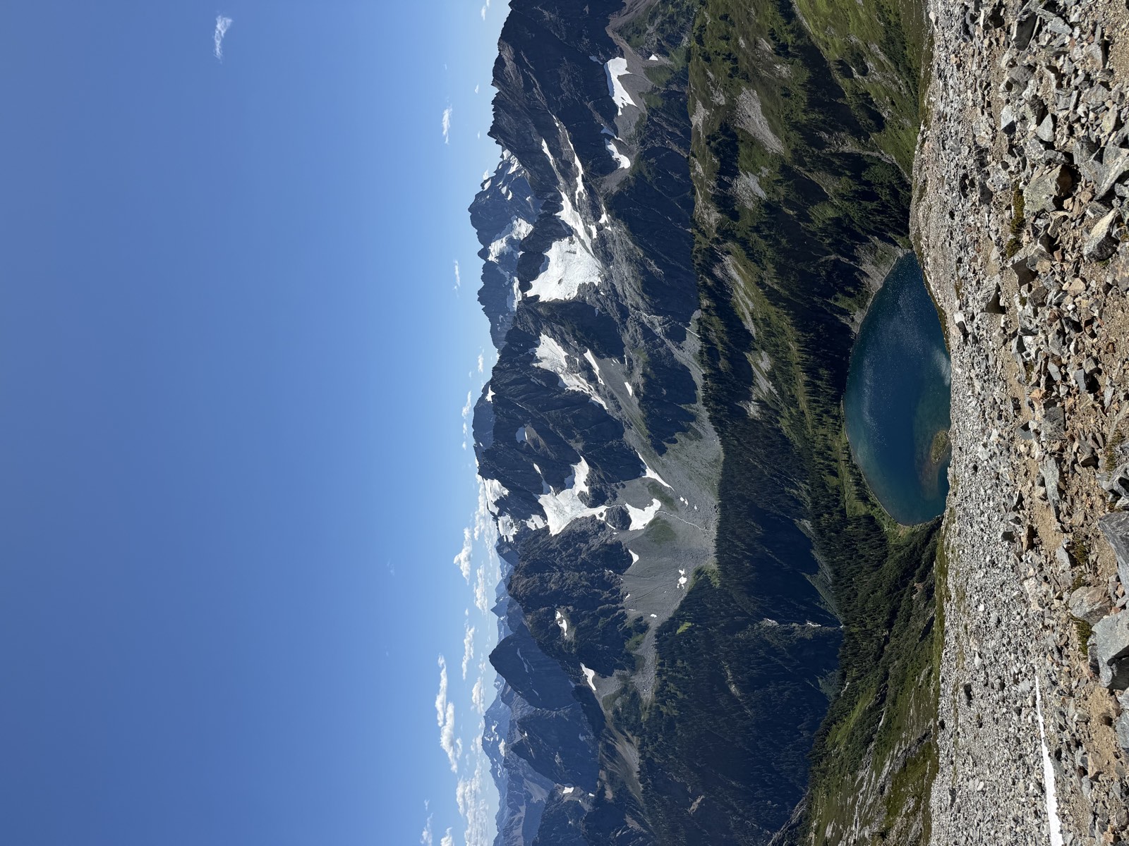 Doubtful Lake set among steep rocky Cascade peaks