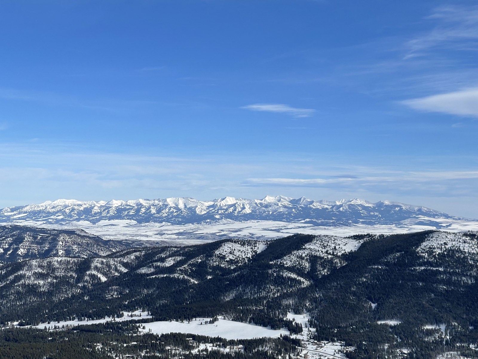 Mountains seen from the top of the Bridger chairlift