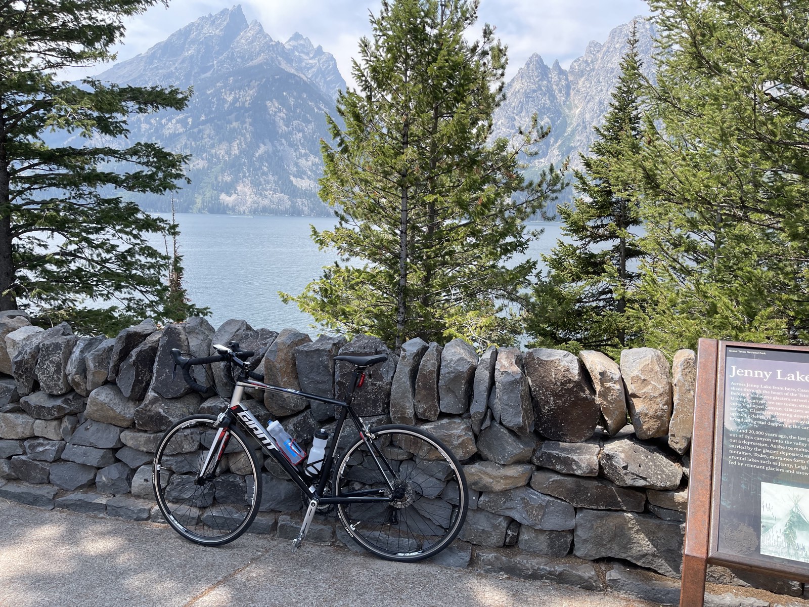 A clear mountain lake where the trail begins