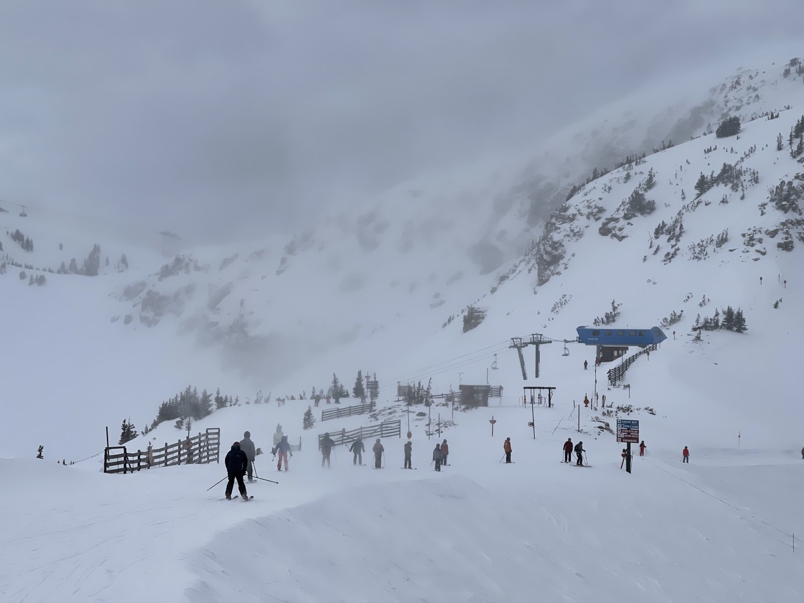 A boundary gate leading over toward Snowbird