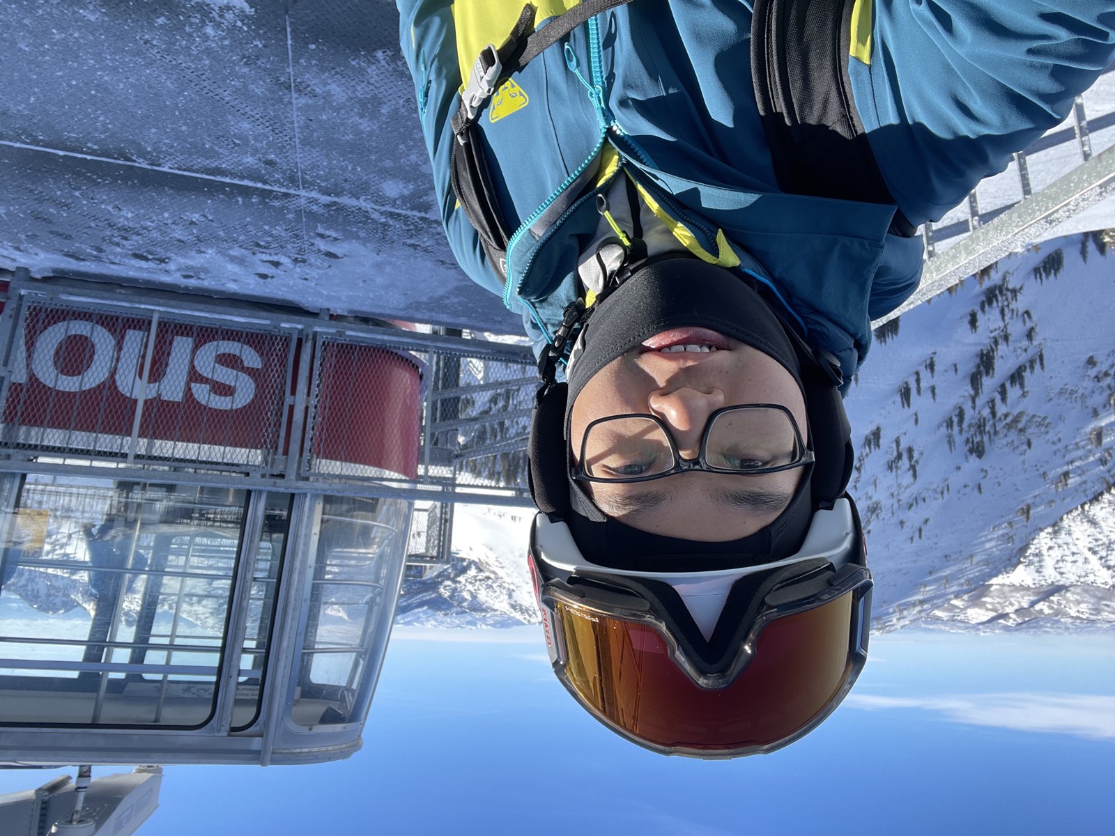 Selfie taken on the 11,000-foot summit of Hidden Peak