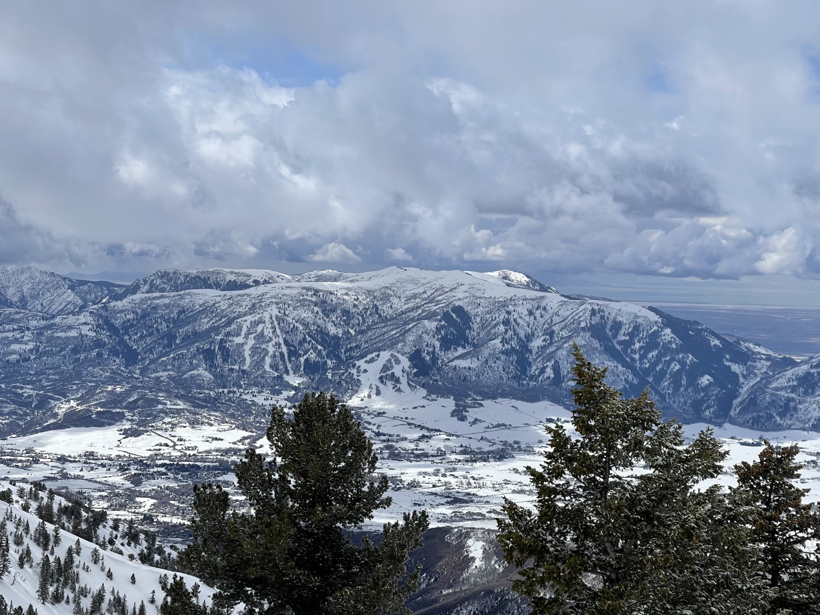 Looking out across the basin below