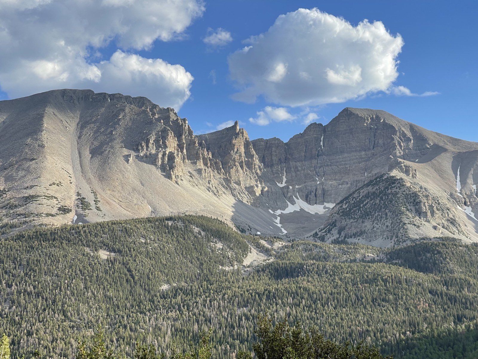 Wheeler Peak seen for the first time on arrival