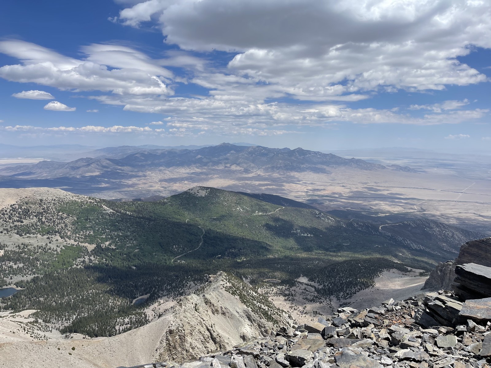 The landscape spread out below the high point